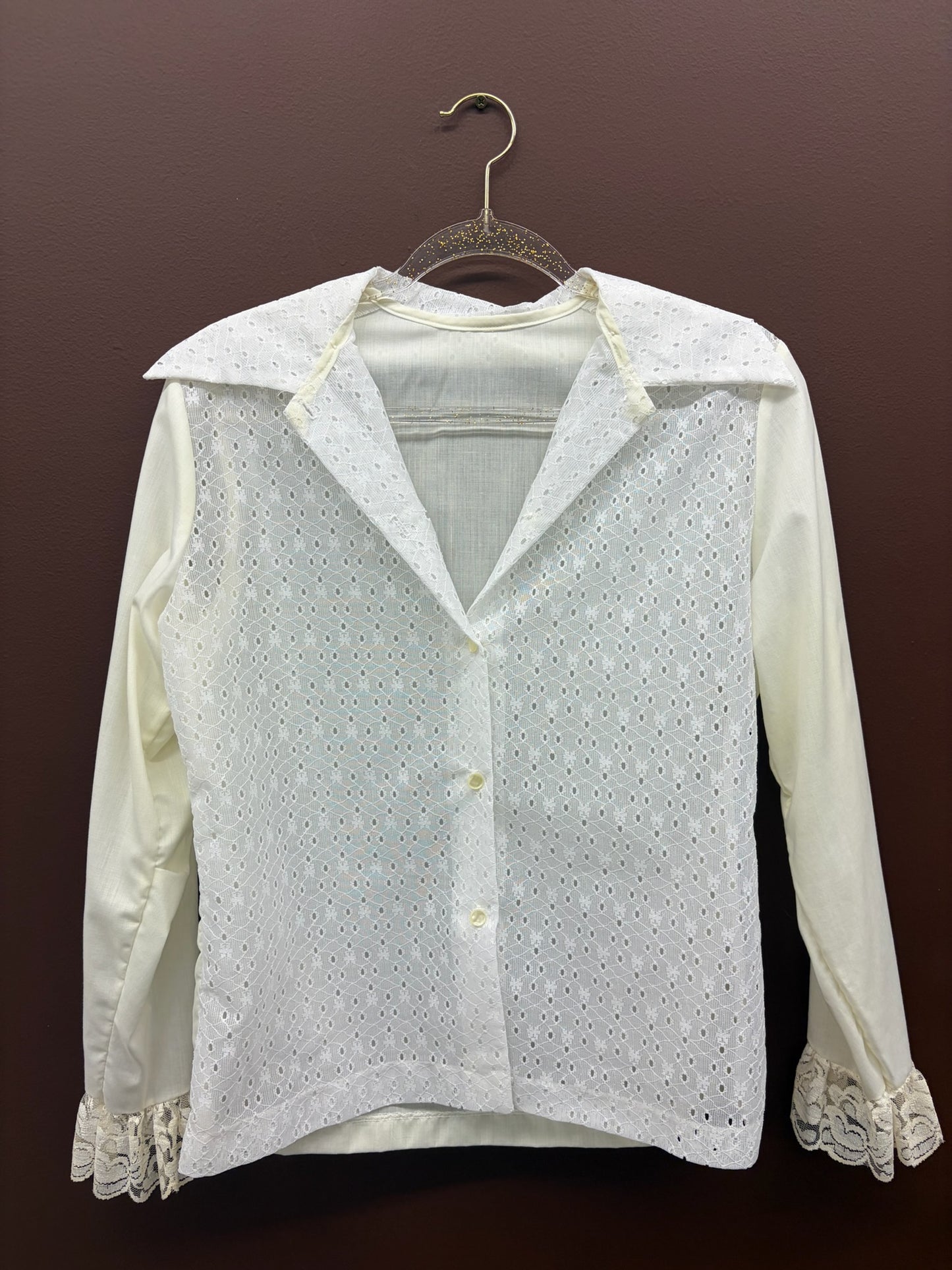70’s Ivory Eyelet Blouse