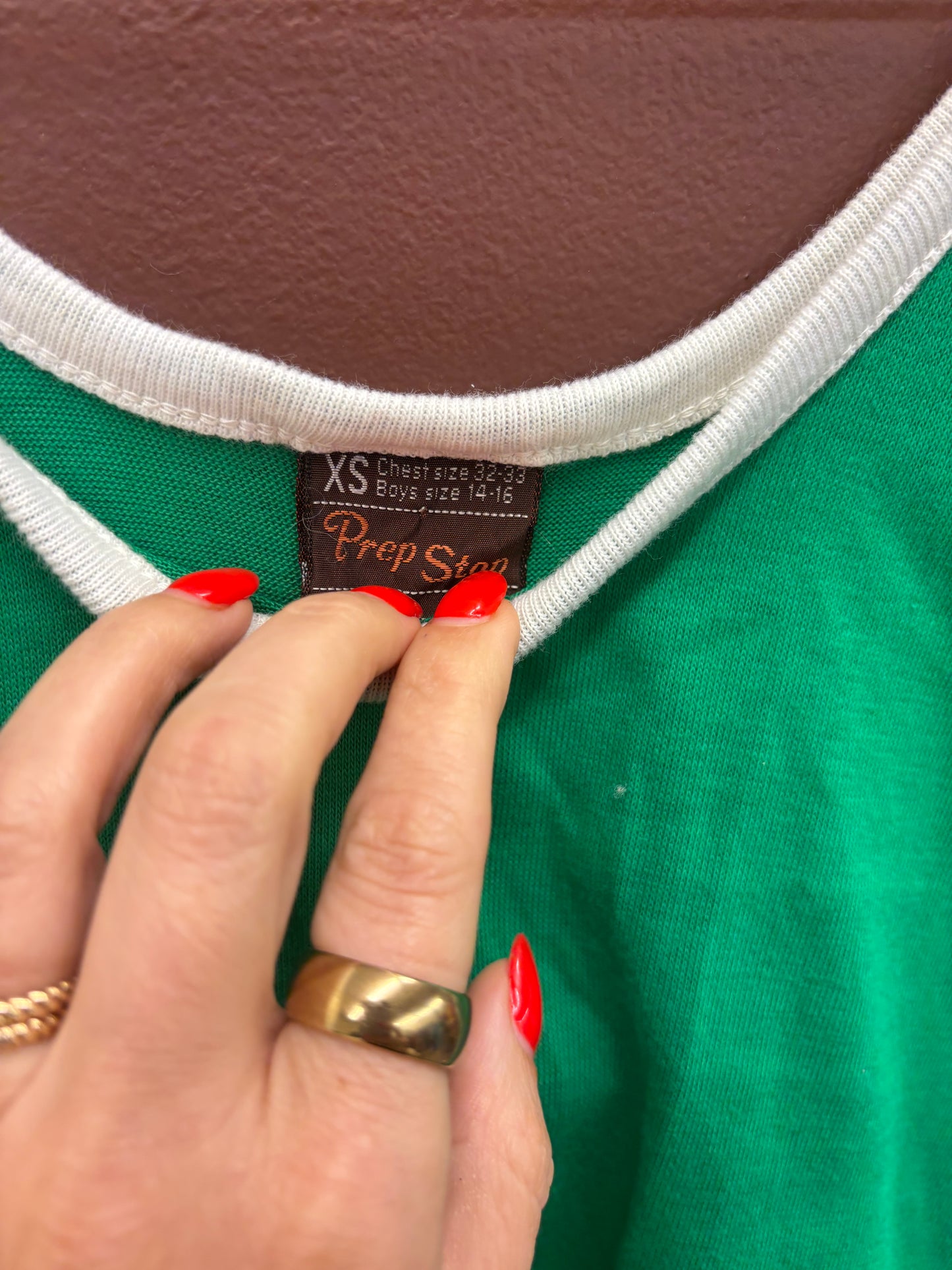 70s Green Track Top