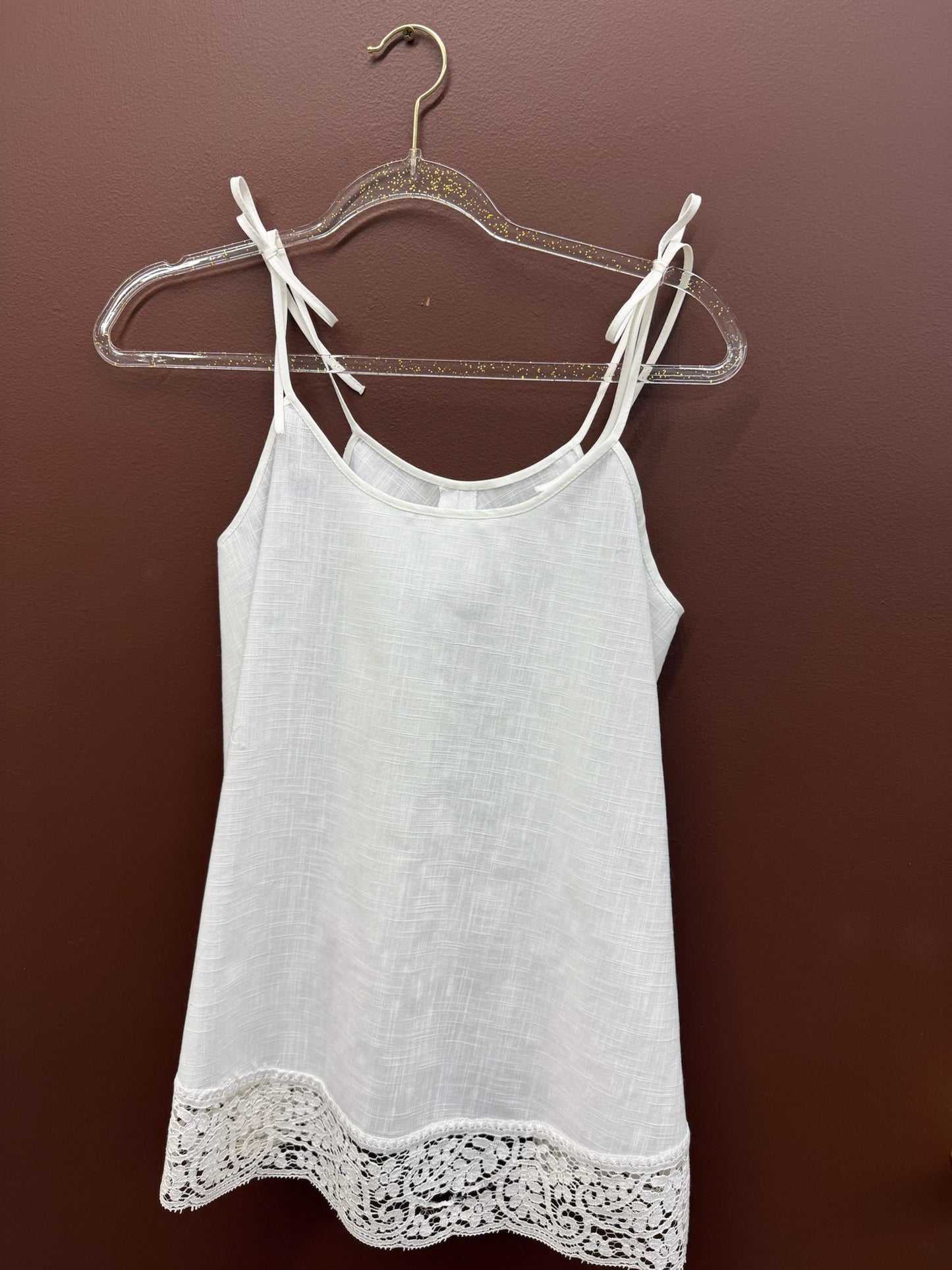 Handmade Lace Bottom Cami