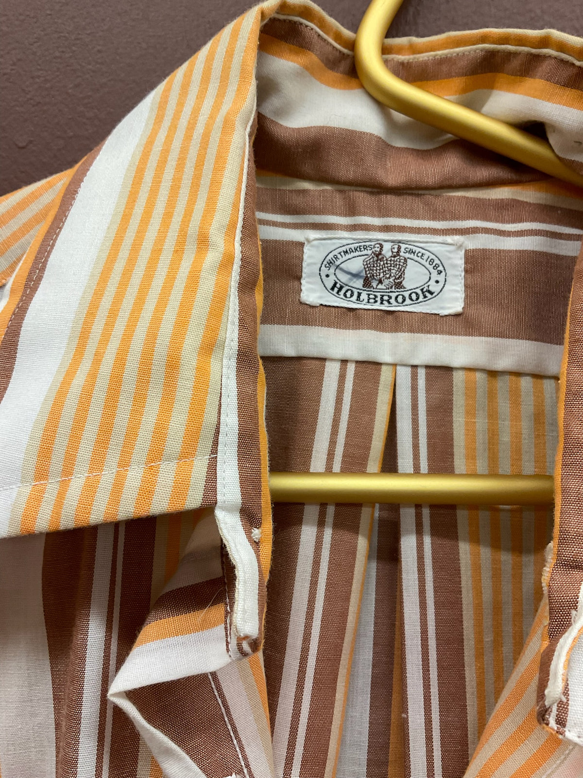 Mustard Striped Men’s Button Up