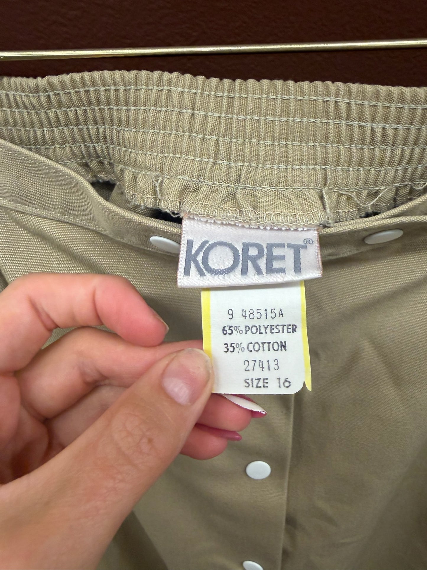 Khaki Snap Skirt