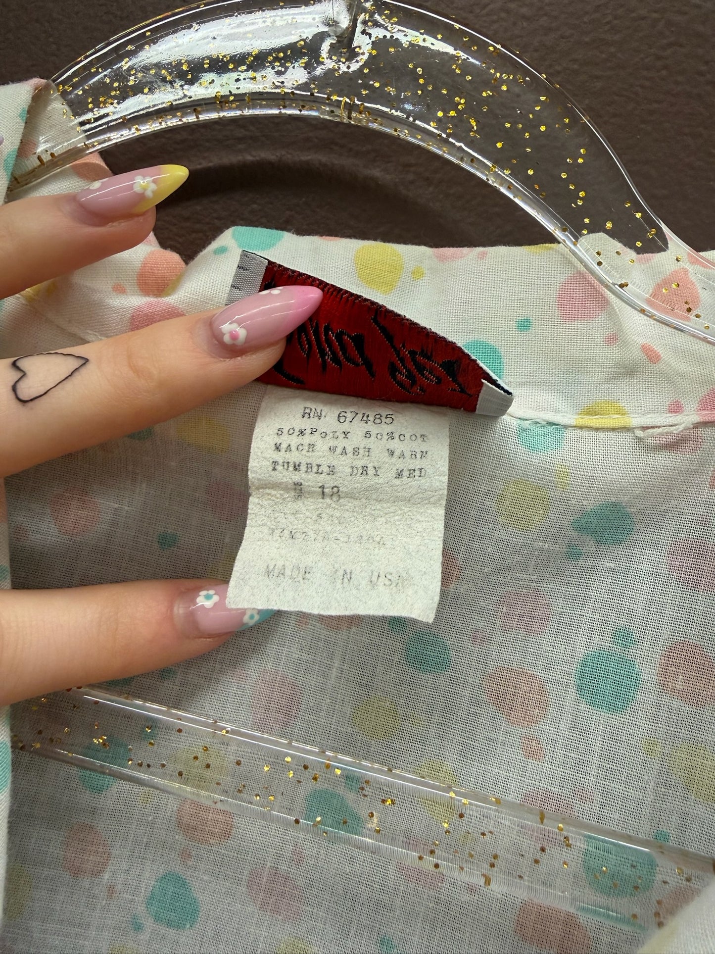 Sleeveless Bubble Dot Top