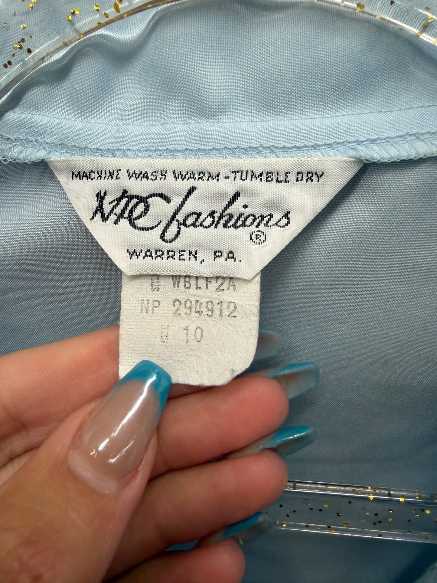 Baby Blue Ruffle Blouse