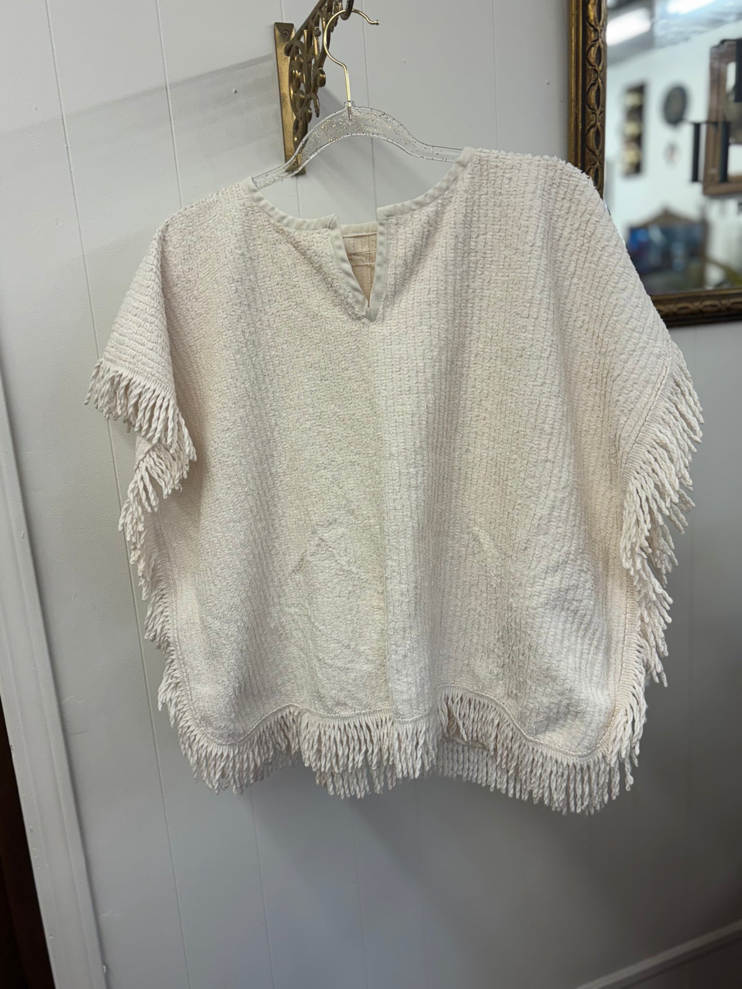 Handmade Ivory Poncho