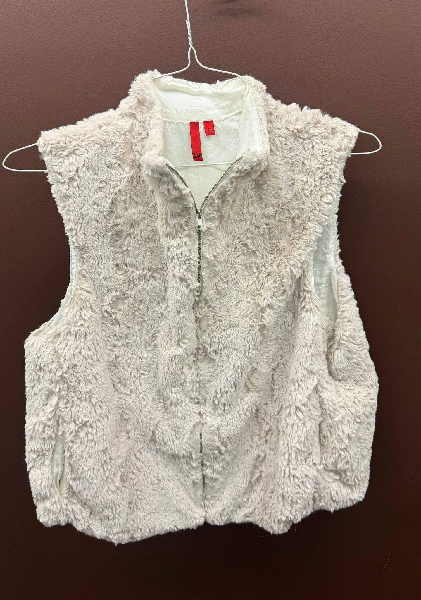 Faux Fur Ivory Vest
