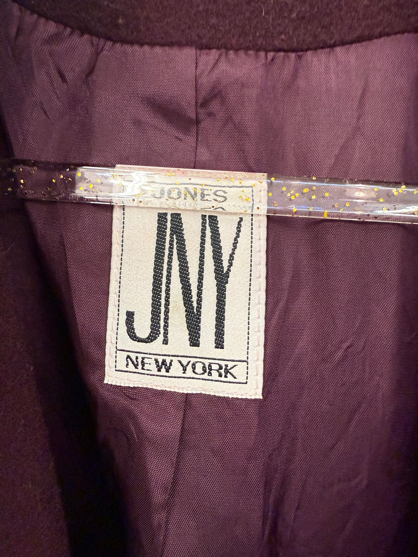 Burgundy Coat with Fur Collar