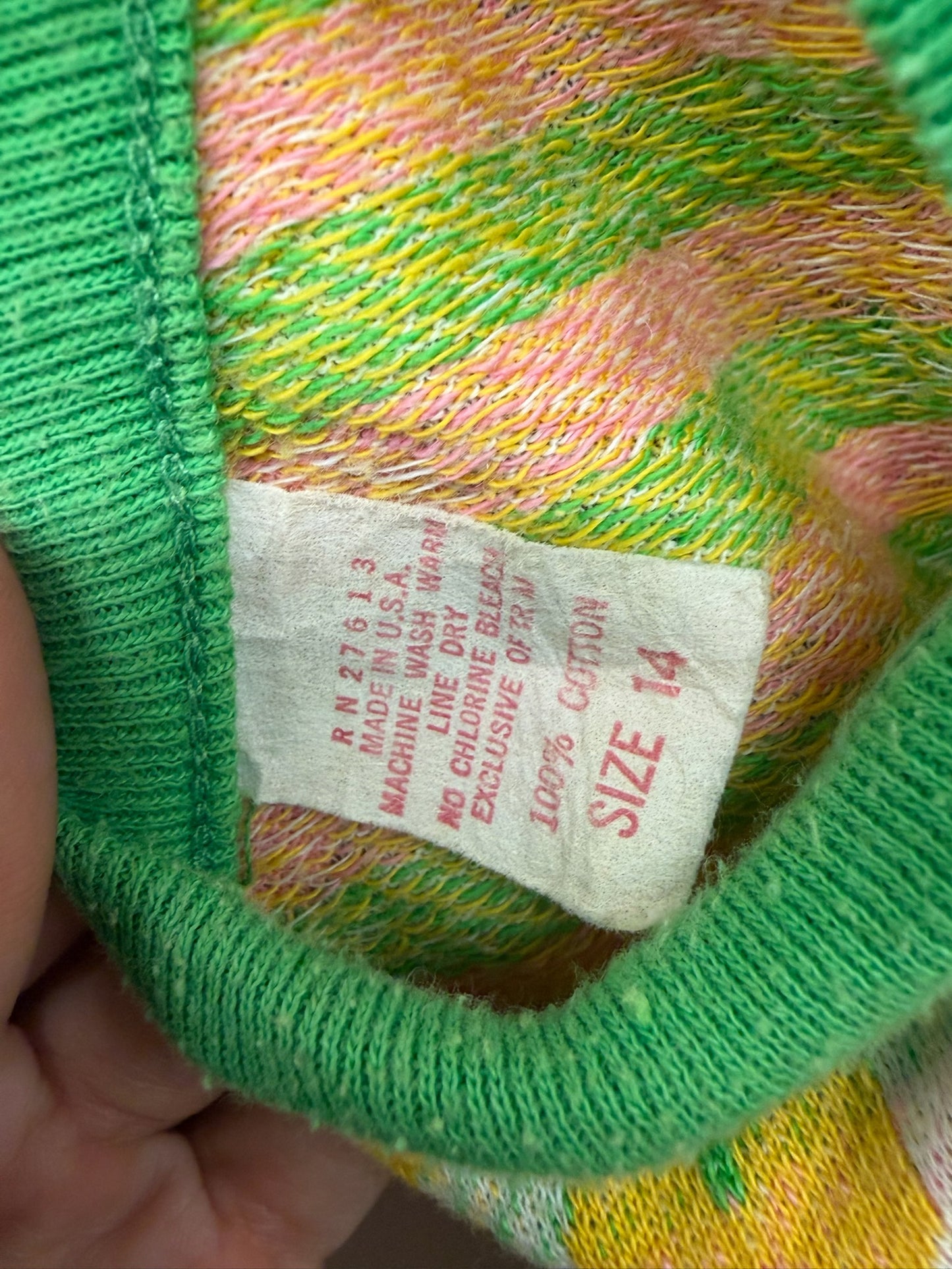 70’s Lime Green Crop Top