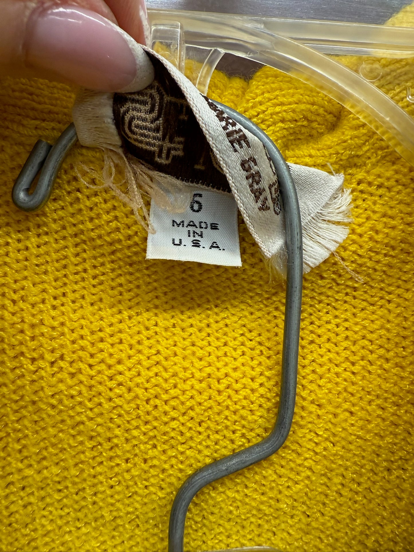 1970’s Canary Knit Vest & Skirt Set