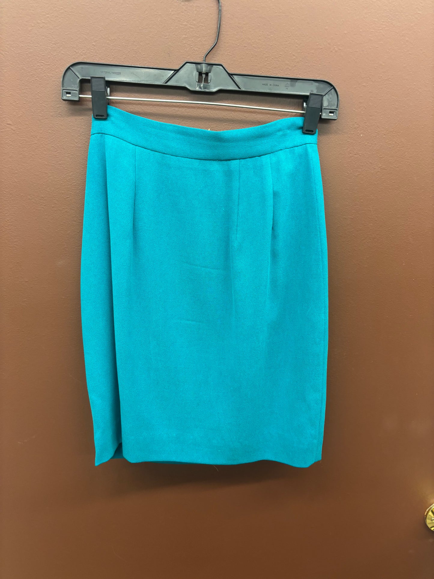 Teal Silk Skirt