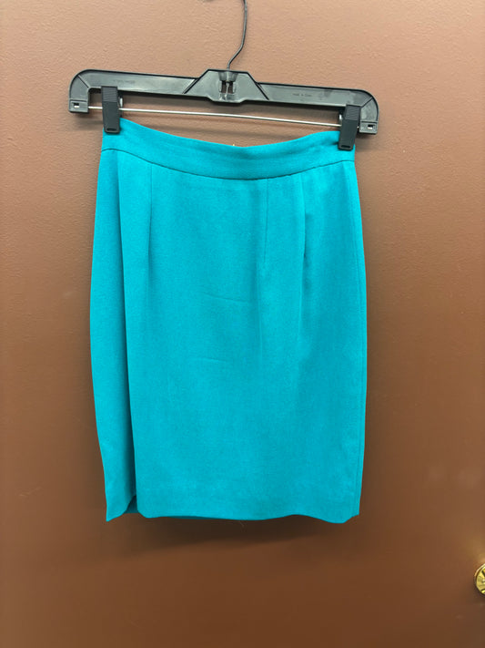 Teal Silk Skirt