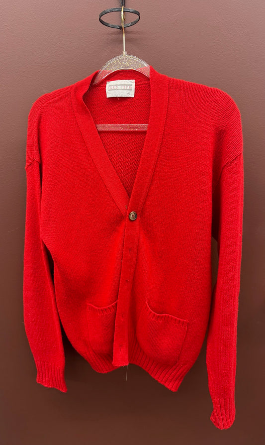 Red Button Cardigan