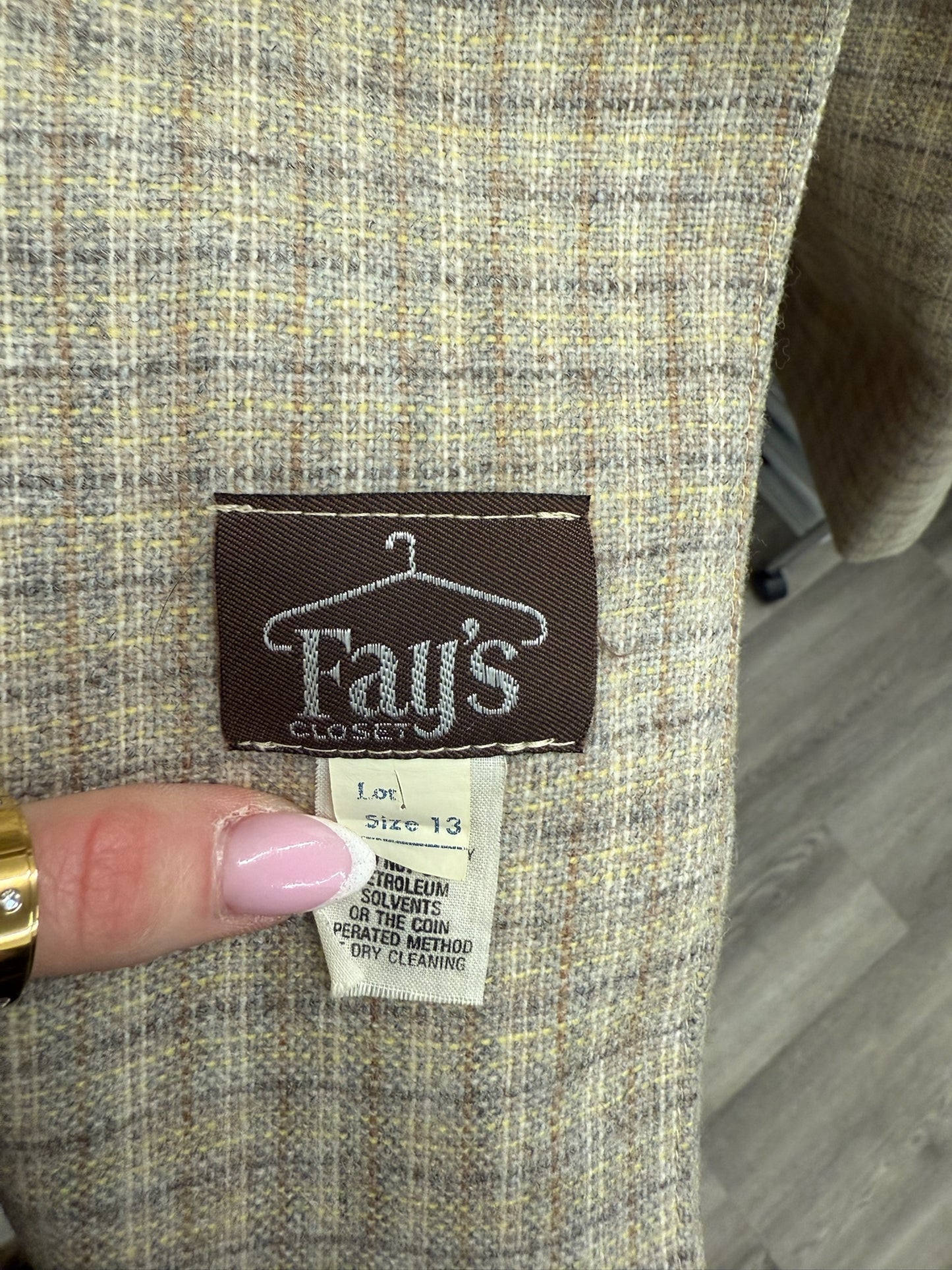 Fay’s Closet Checkered Blazer