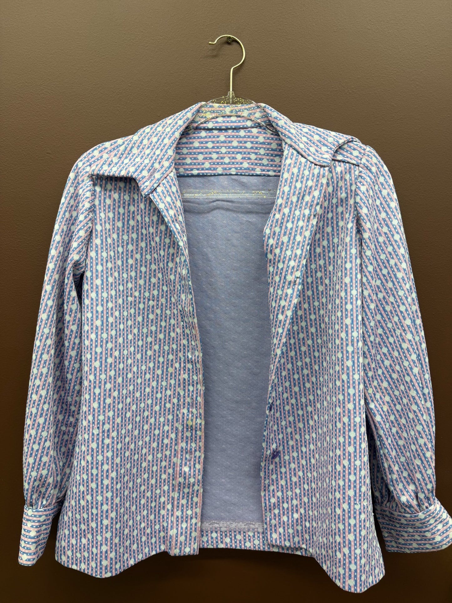 Periwinkle Polka Dot Top