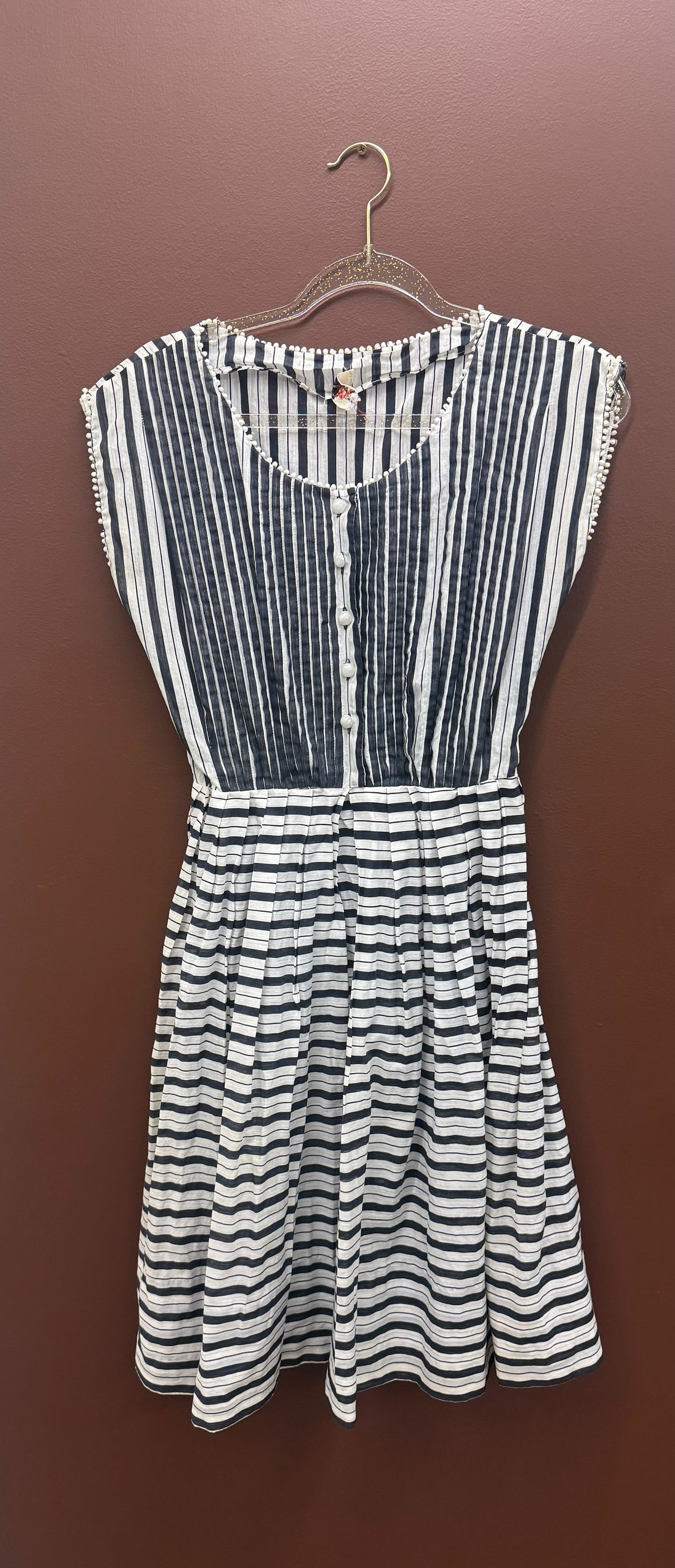 Navy Striped Dress