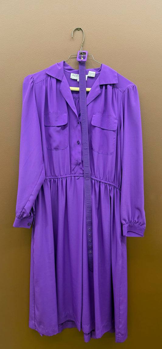 Purple Dress w/ Belt