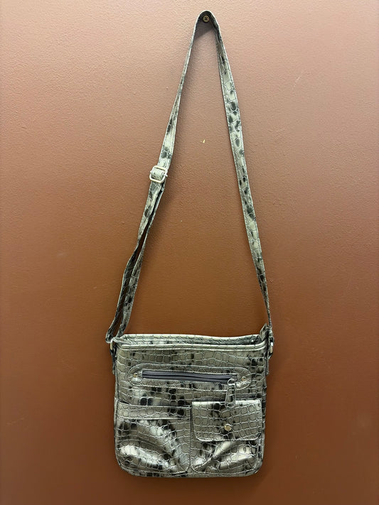 Metallic Snakeskin Crossbody