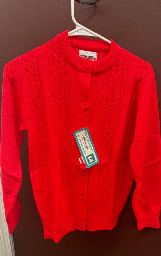 NWT 1970s Acrylic Button Front Sweater
