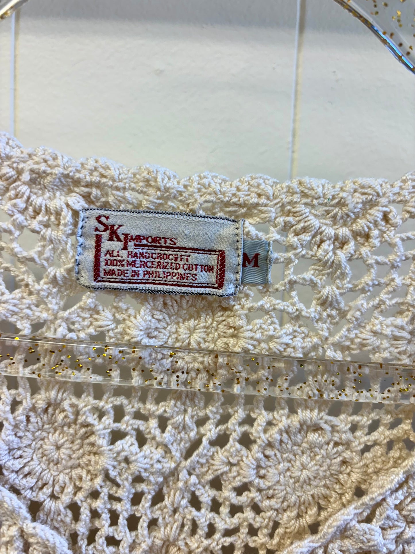Vintage Ivory Crotchet Top