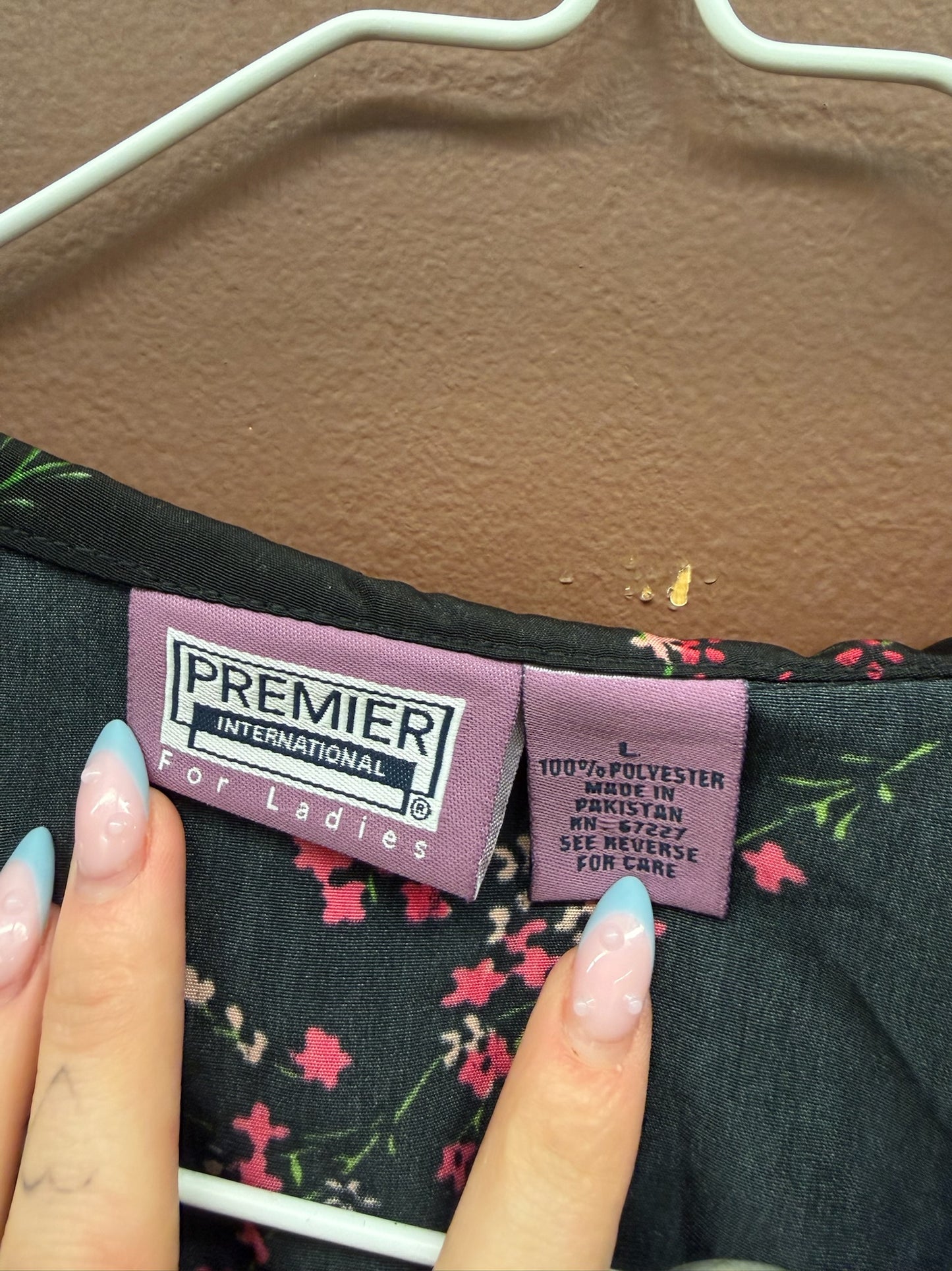 Black & Red Floral Skirt & Top Set