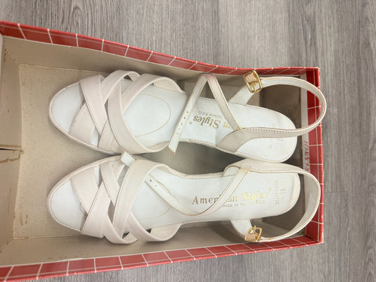 American Styles White Strappy Heels