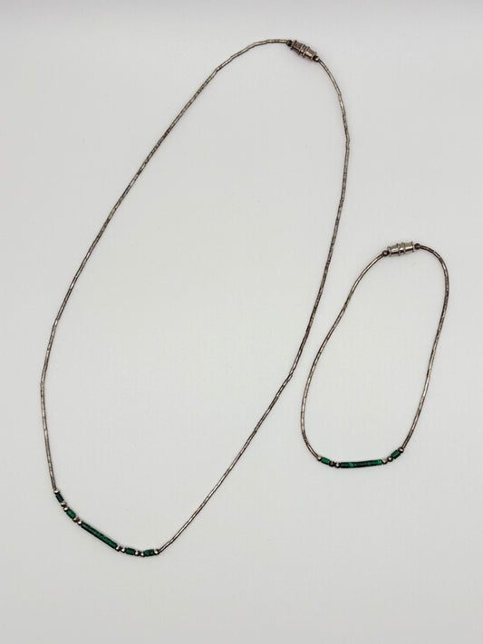 Navajo Style Choker Necklace & Matching Bracelet