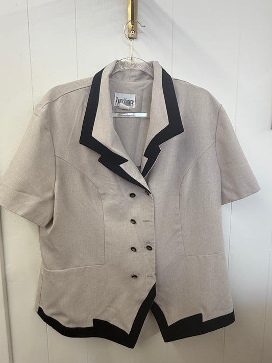 Double Button Short Sleeve Blazer
