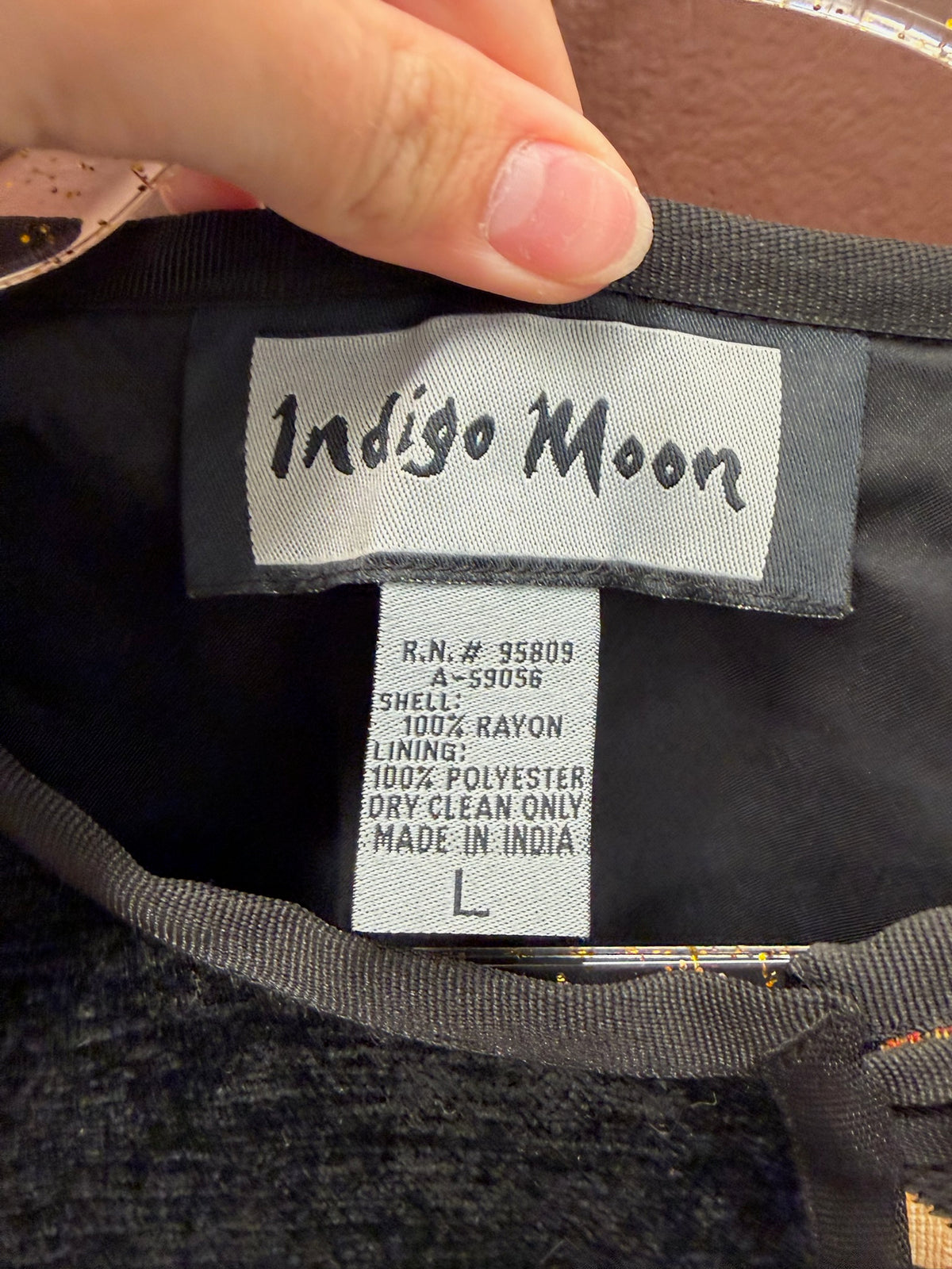 Vintage Indigo Moon Animal Patchwork Blazer