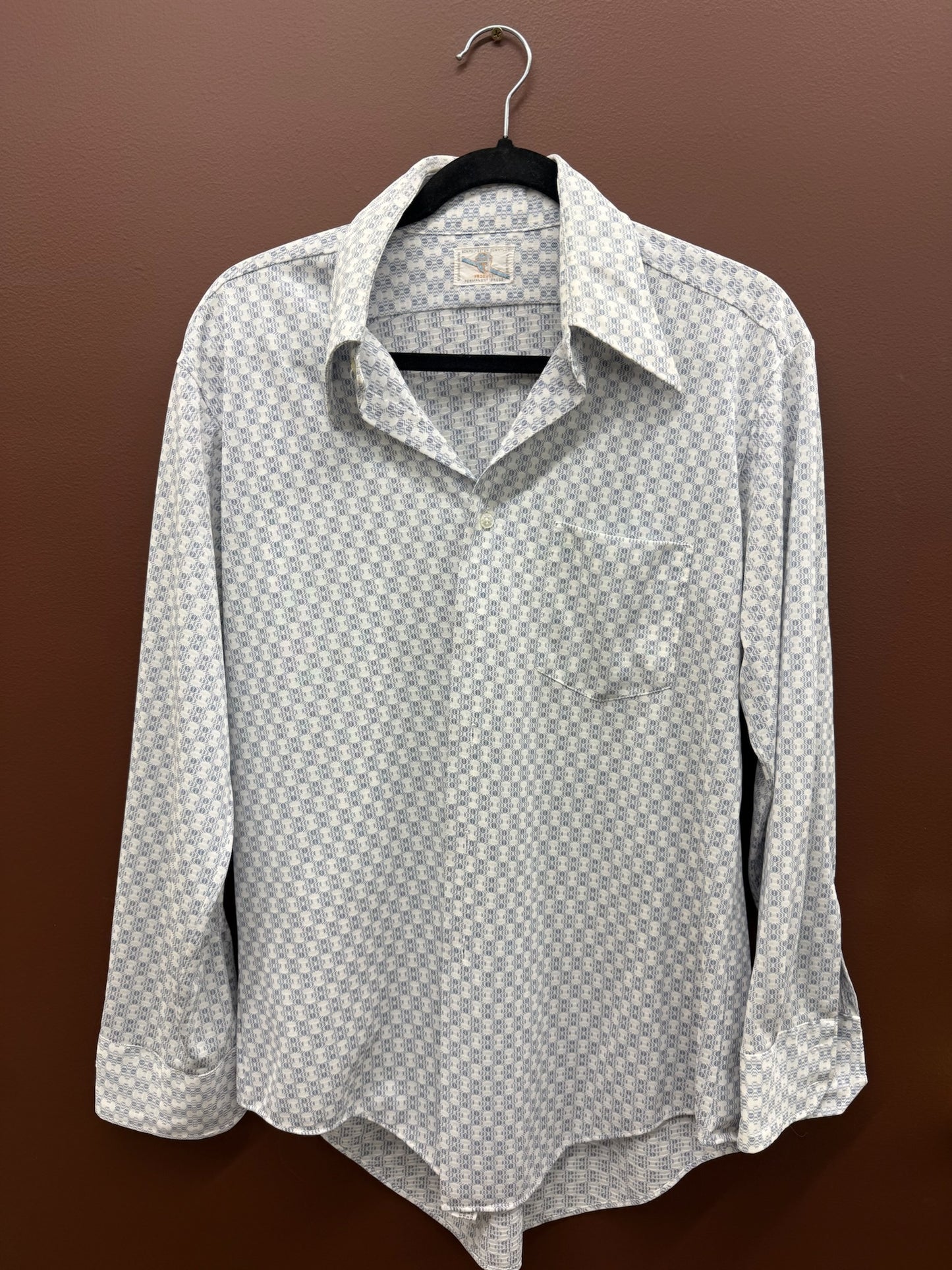 Blue Wave Button Up