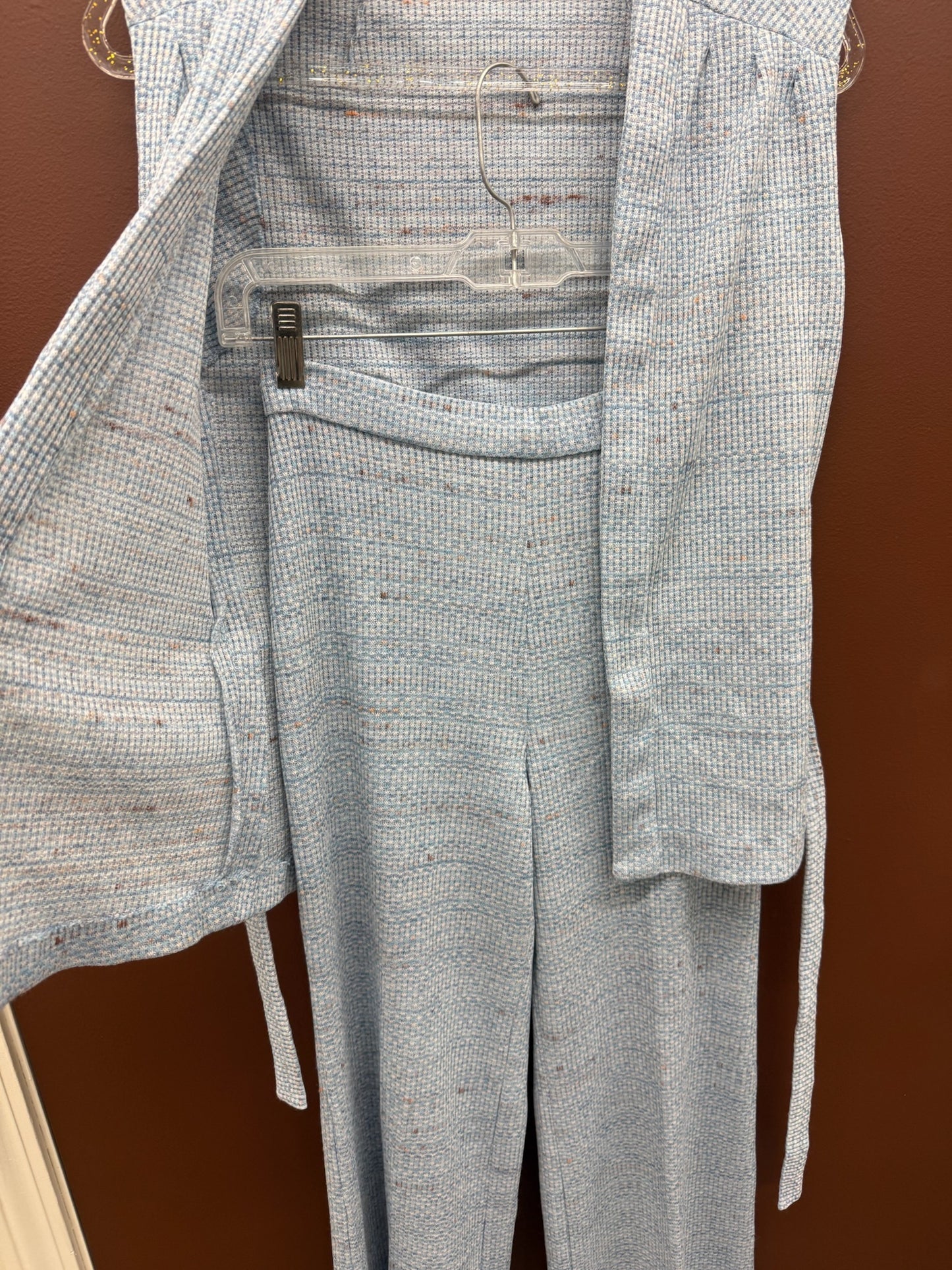 Light Blue 1970’s Vest & Slacks Set