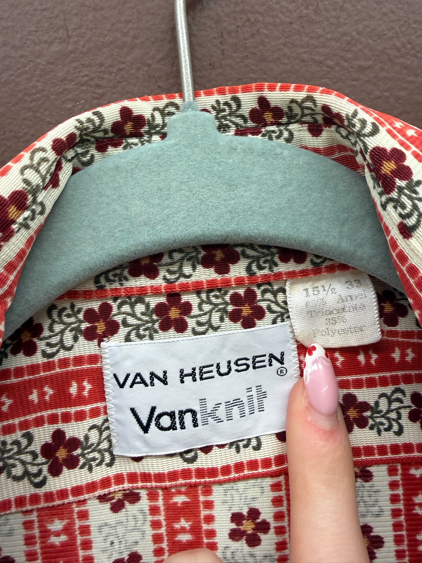 Red Floral Western Shirt