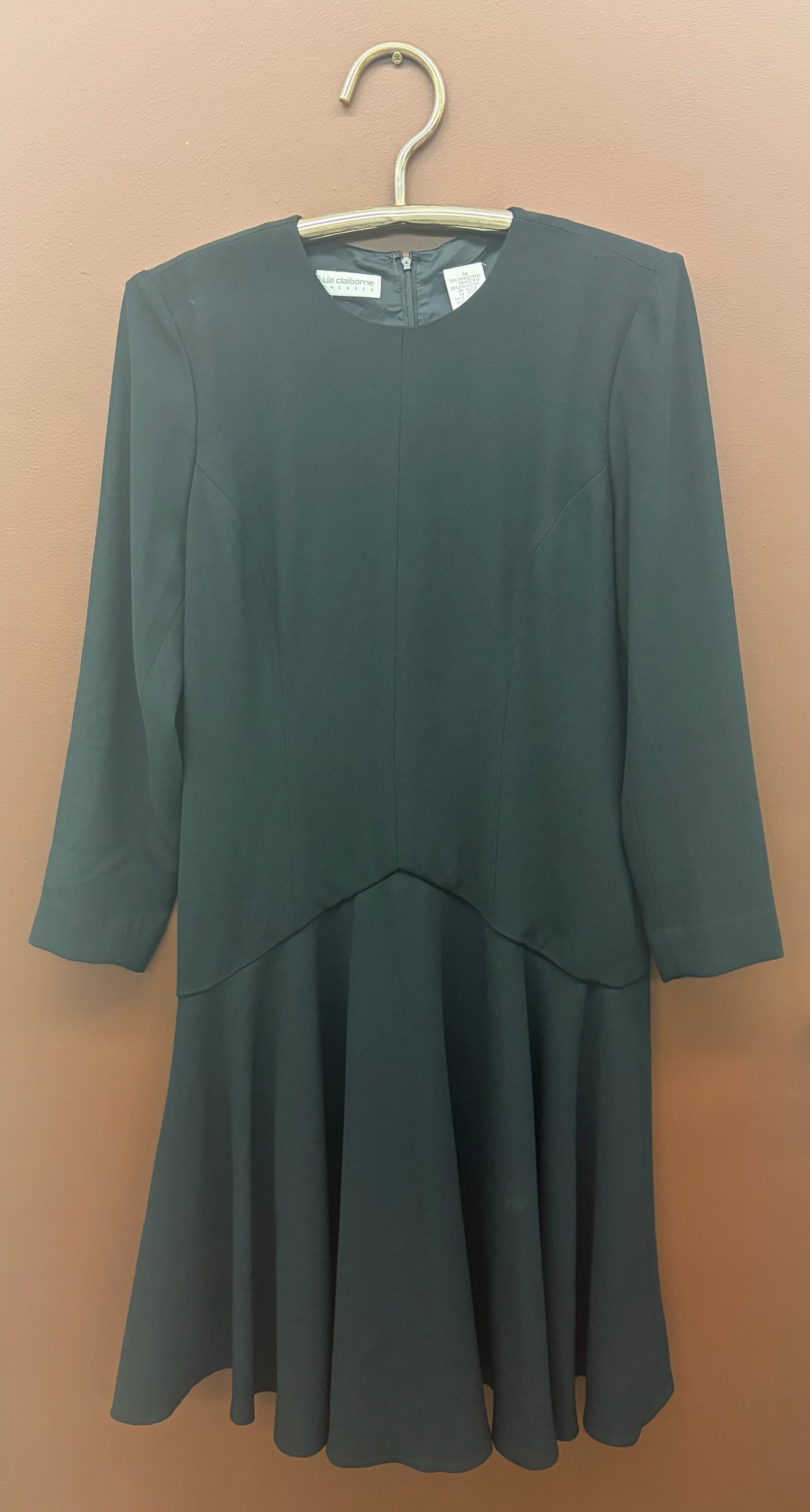 Drop Waist Black Dress