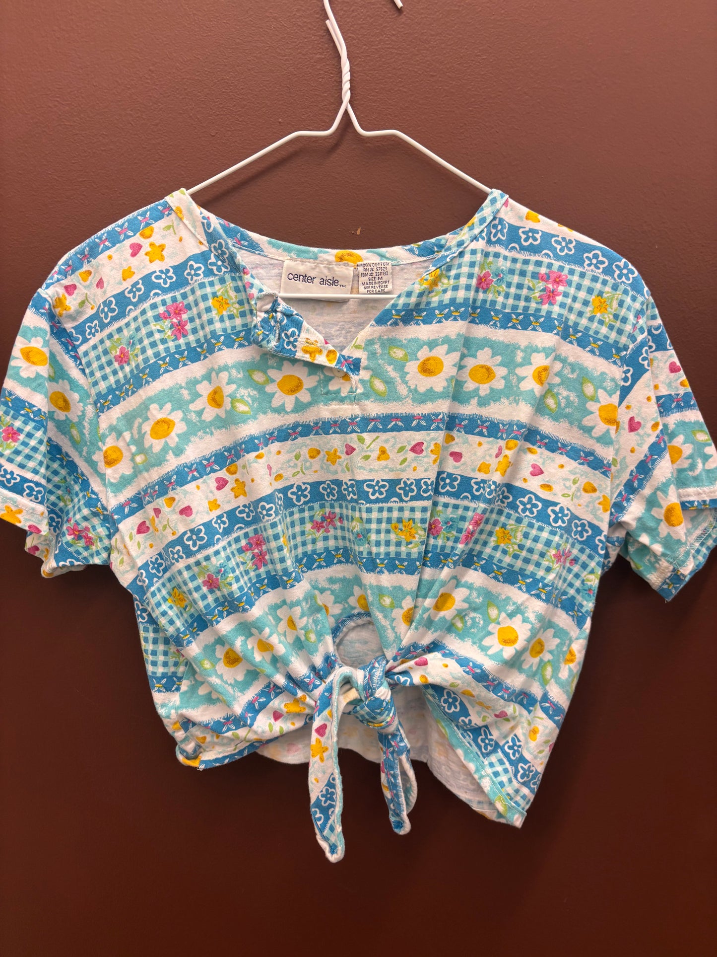 90’s Print Tie Top