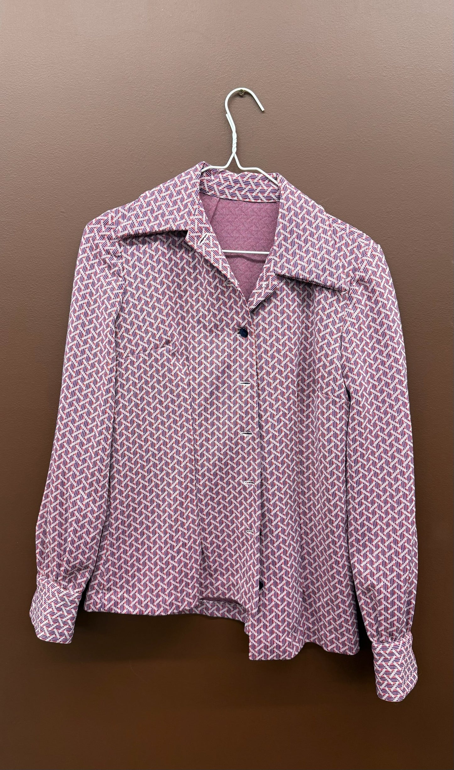 70’s Geometric Long Sleeve Top