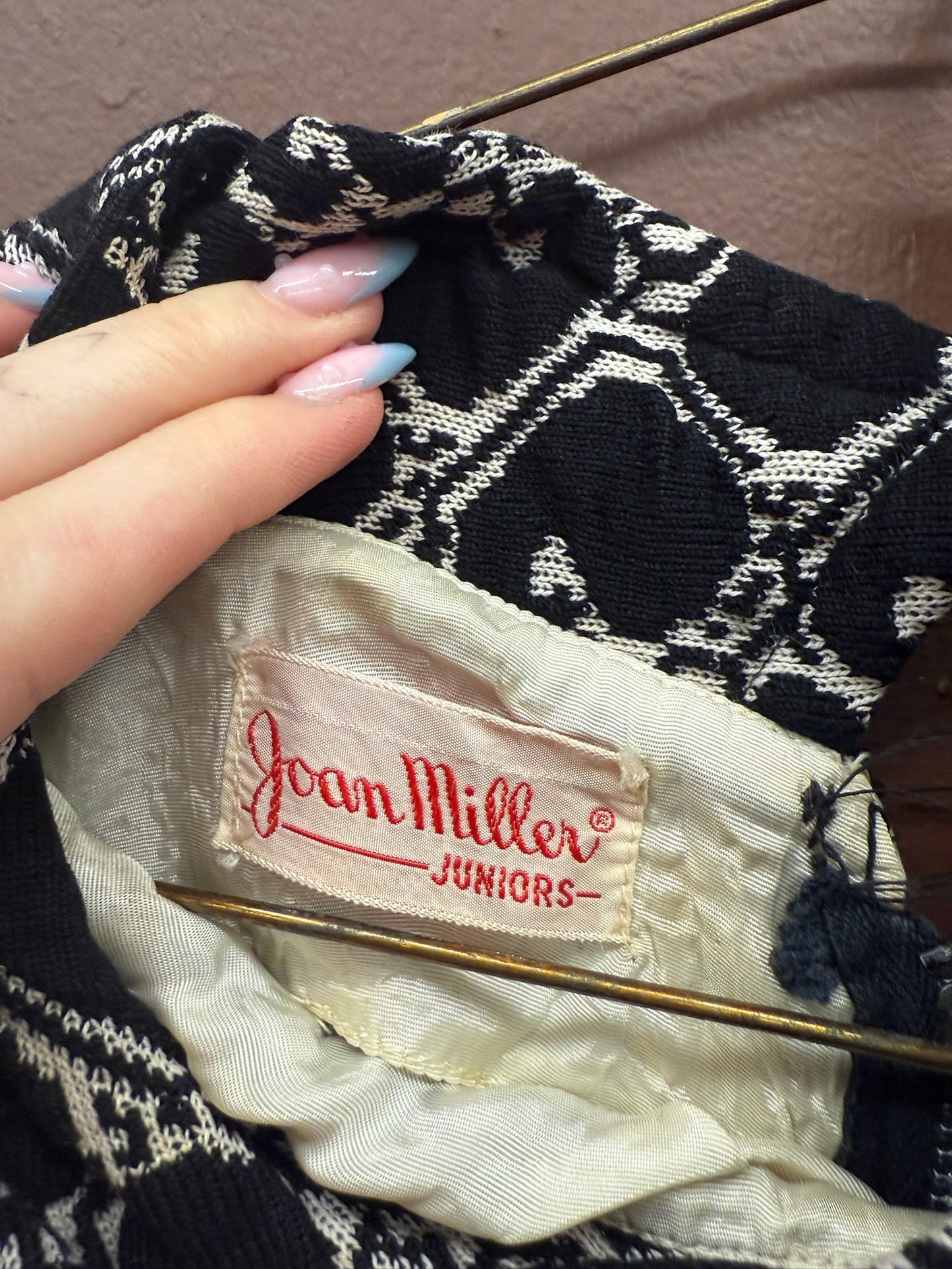 Black Pattern Mod Dress