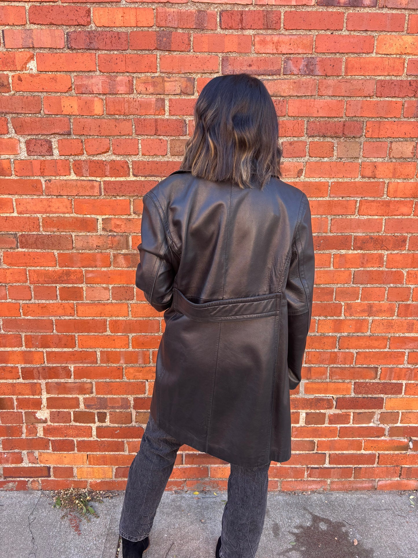 Black Leather Colebrook Jacket