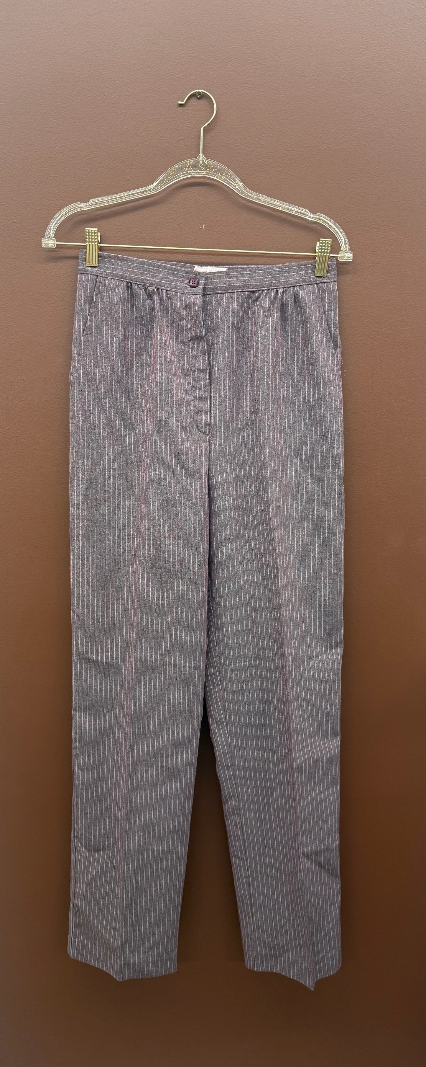 Wide Leg Pinstripe Slacks