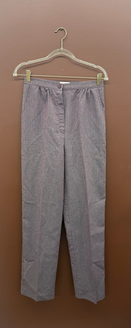 Wide Leg Pinstripe Slacks