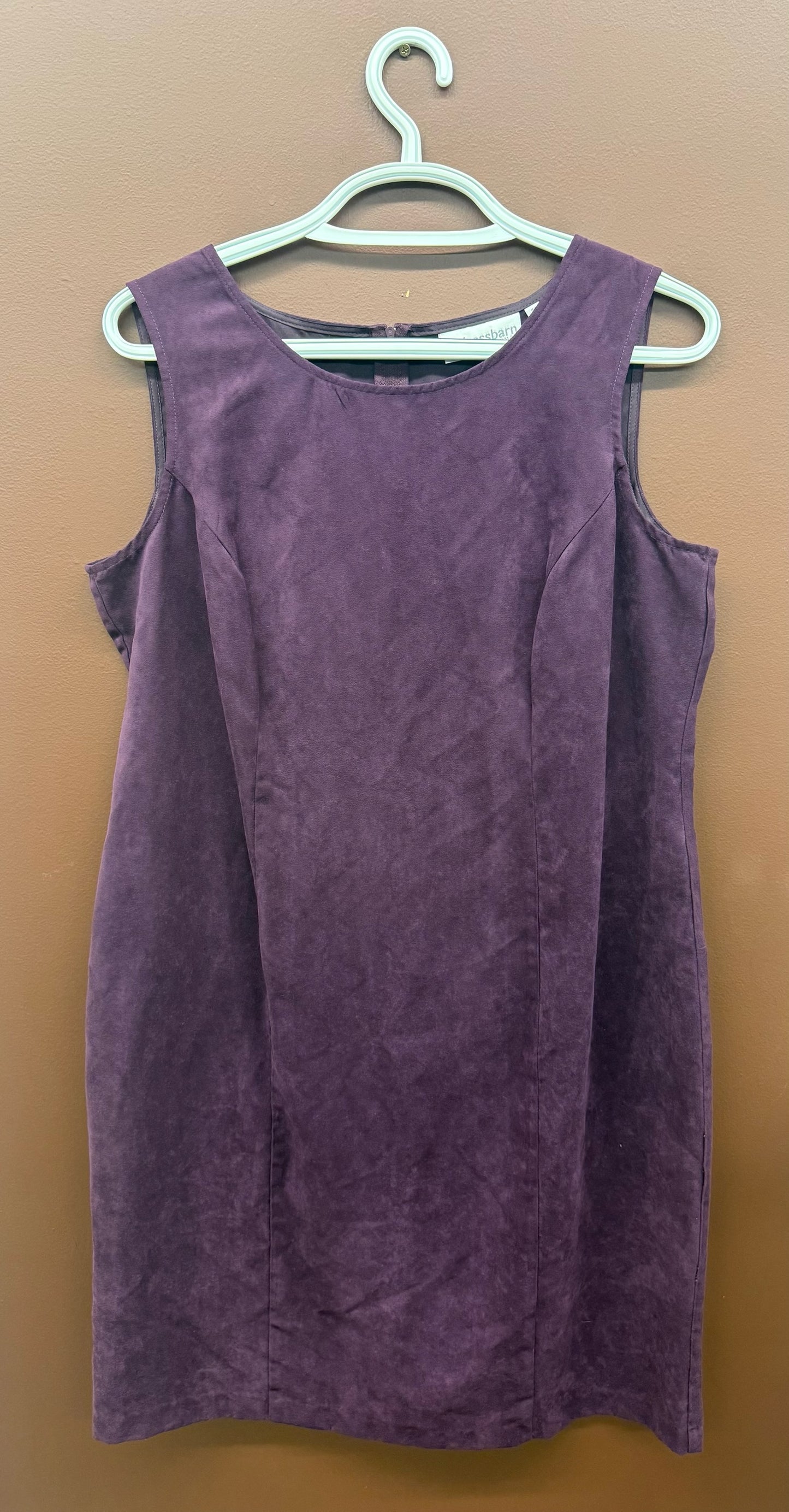 Purple Faux Suede Shift Dress