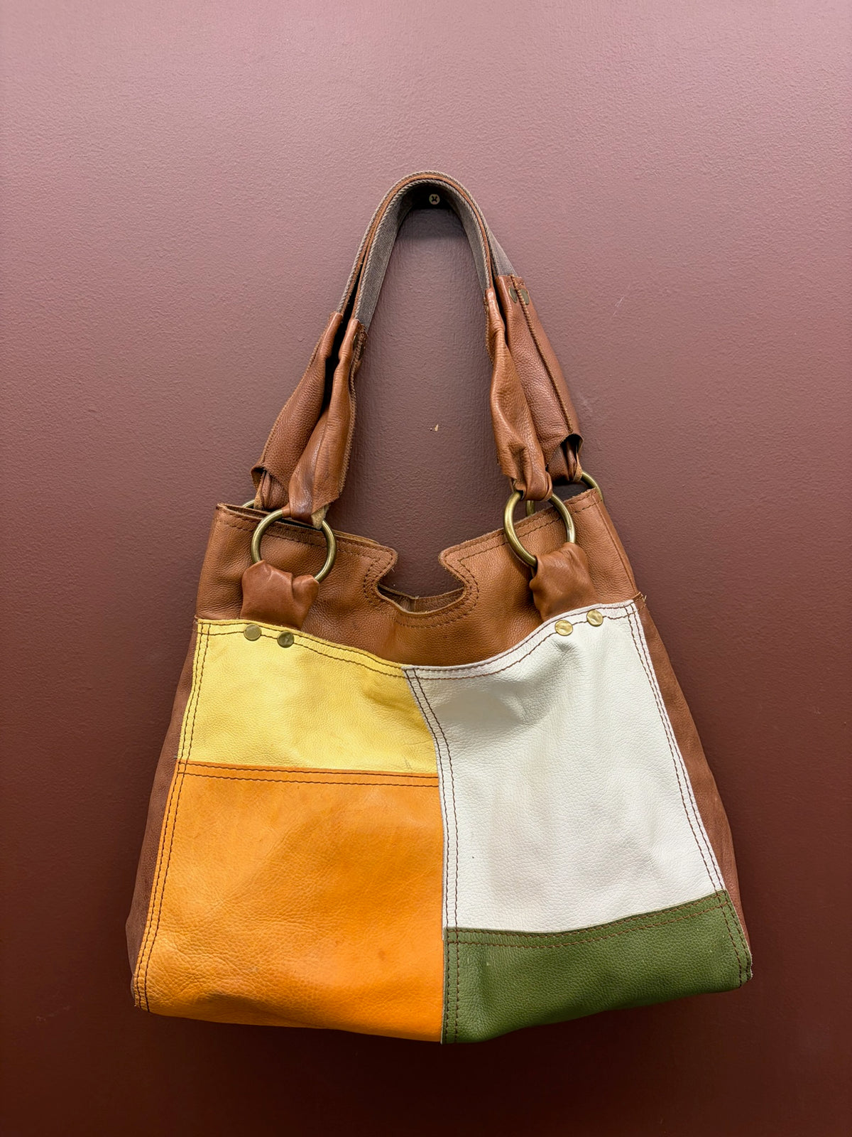 Leather Fall Patchwork Purse