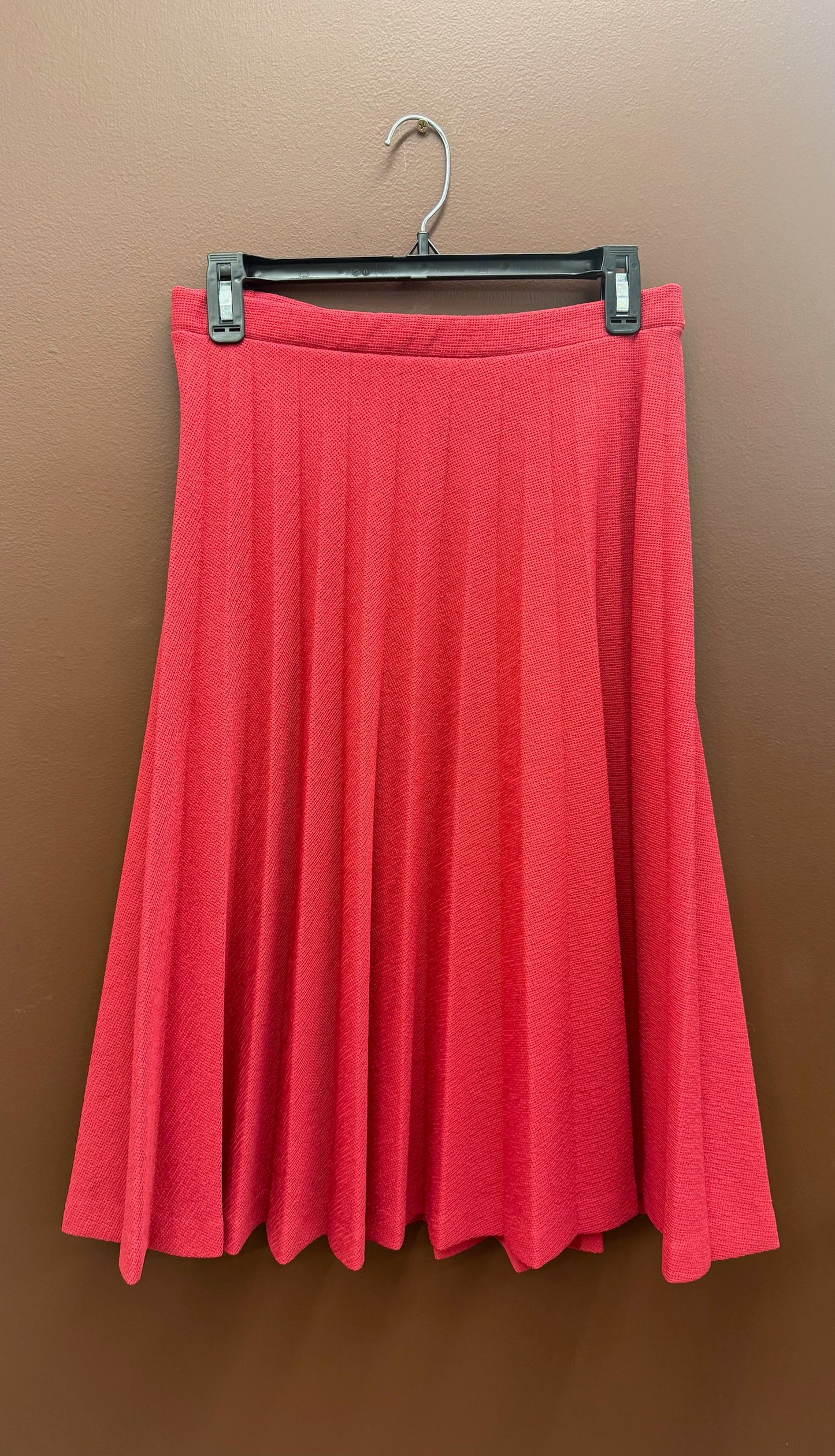 Raspberry Pleated Skirt