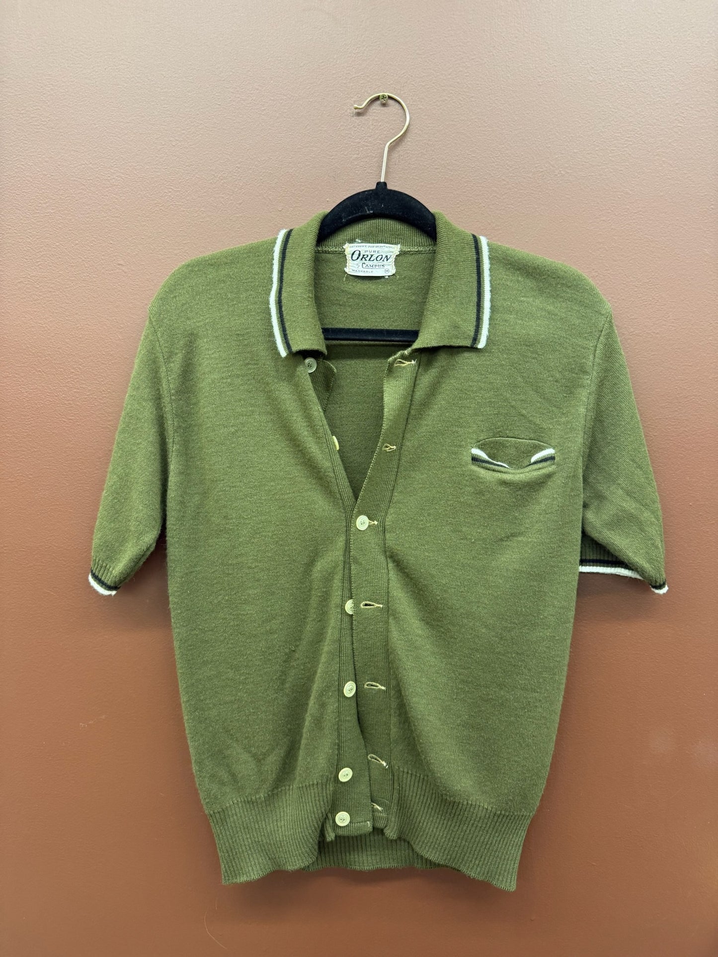 Men’s Olive Green Preppy Shirt