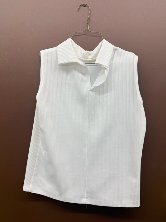 Sleeveless Collared Tank Top