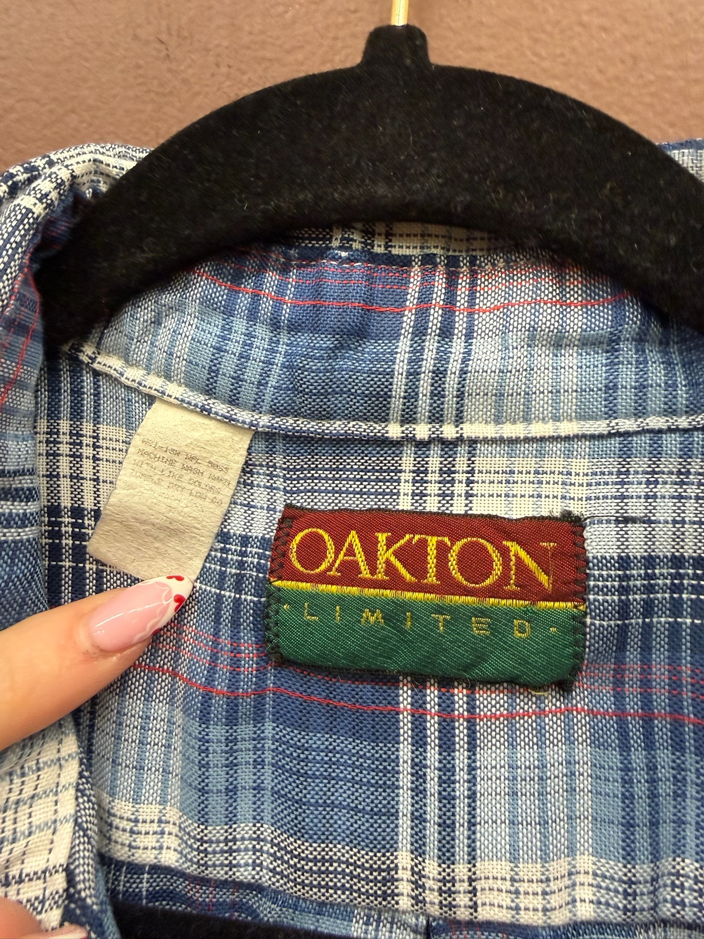 Distressed Blue Plaid