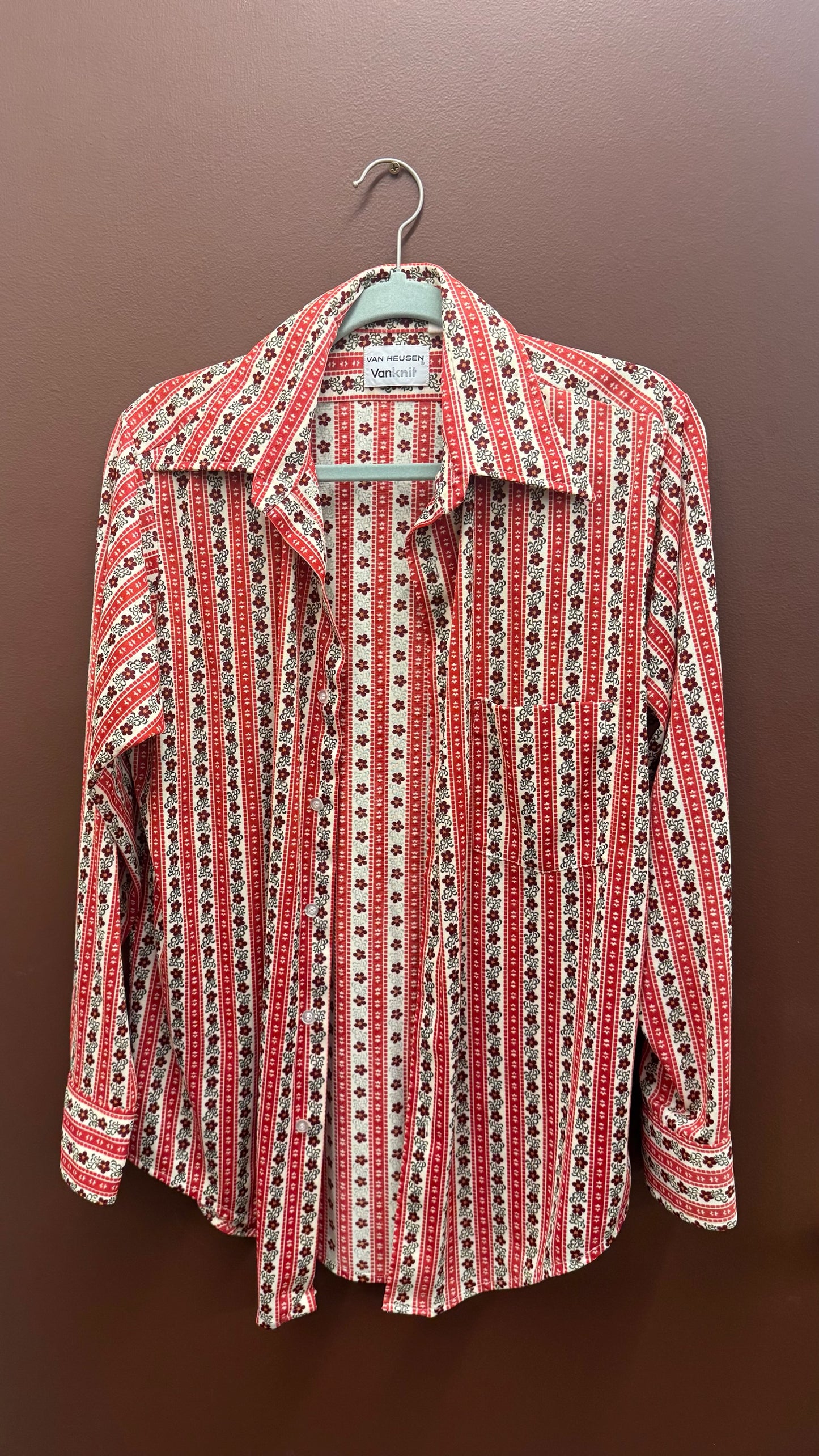 Red Floral Western Shirt