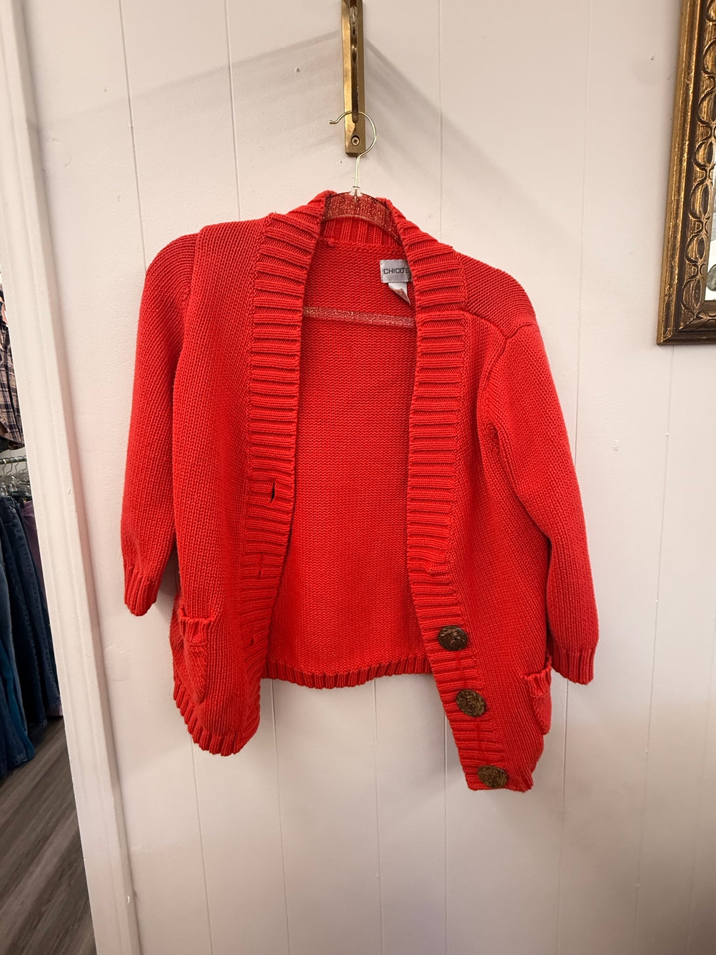 Red Knit Cardigan
