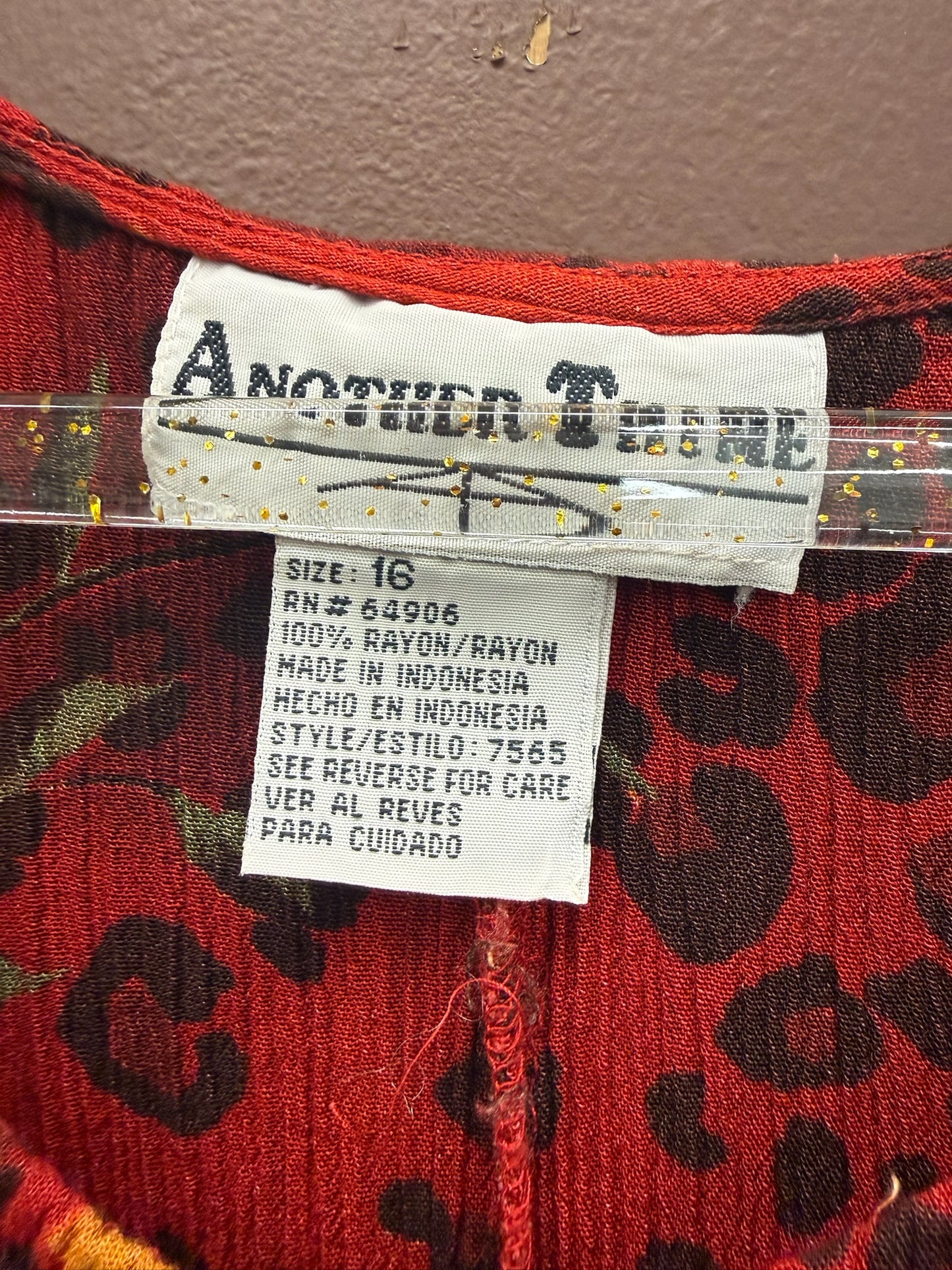 Red Leopard Shift Dress