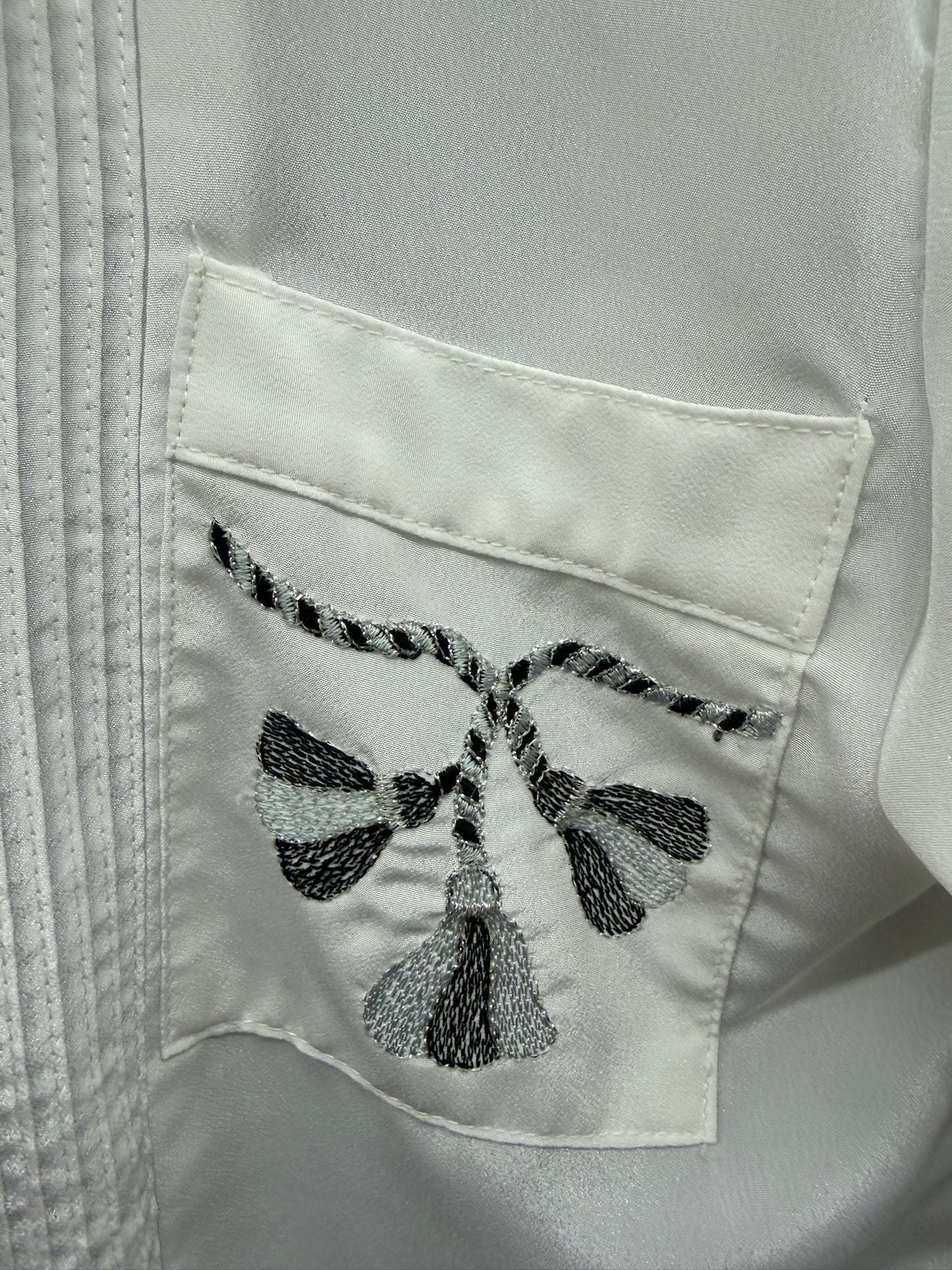 Embroidered Tassel Blouse