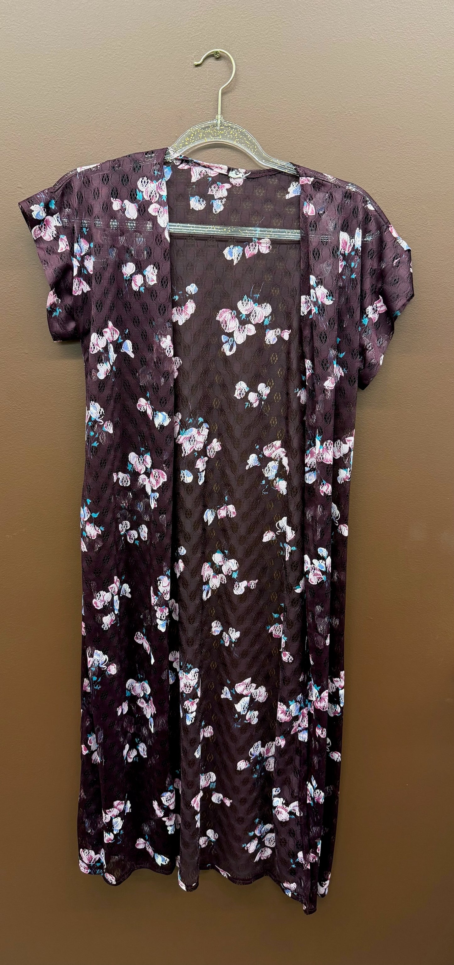 Purple Floral Duster
