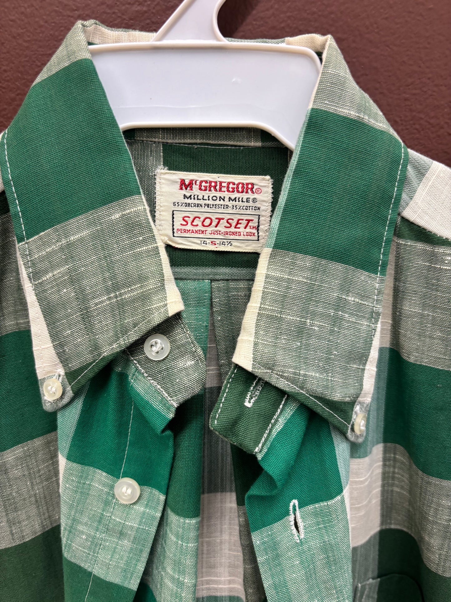 Men’s Green Checkered Button Up