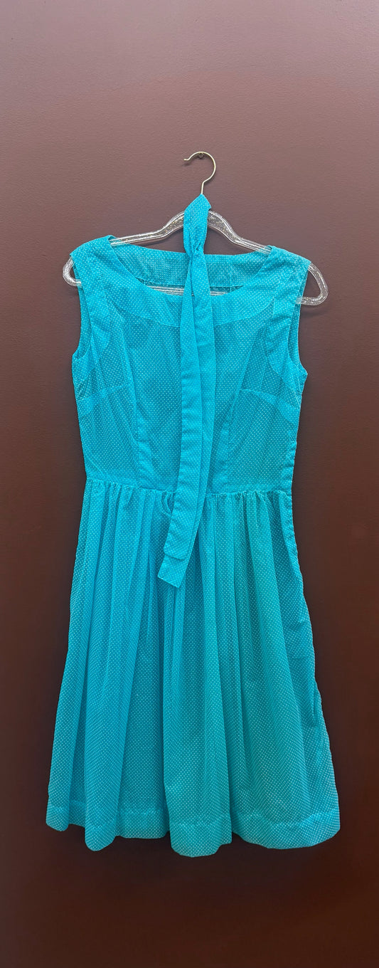 1950’s Teal Polka Dot Dress